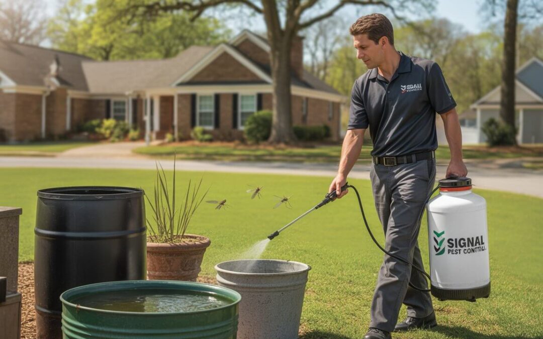 Mosquito Spraying Water