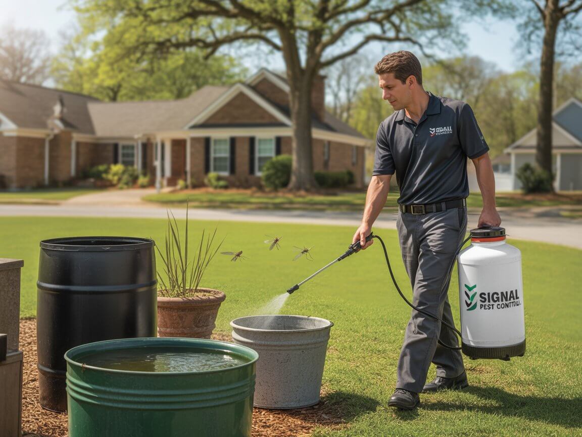 Mosquito Spraying Water